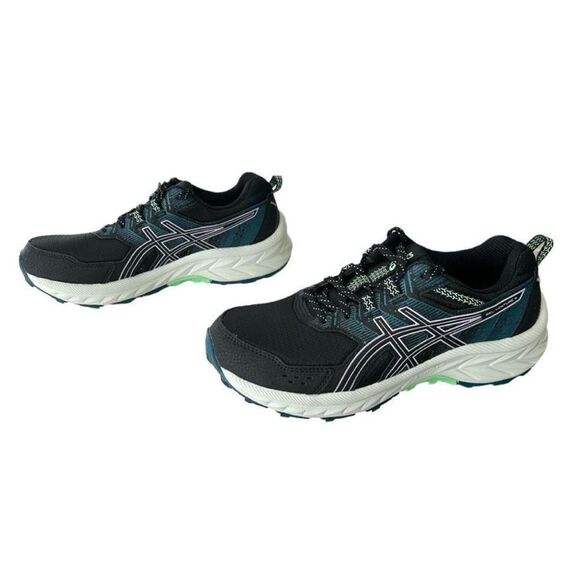ASICS Black and Teal Running Shoes ASICS Gel Venture 9 Black Digital Violet - Picture 5 of 10
